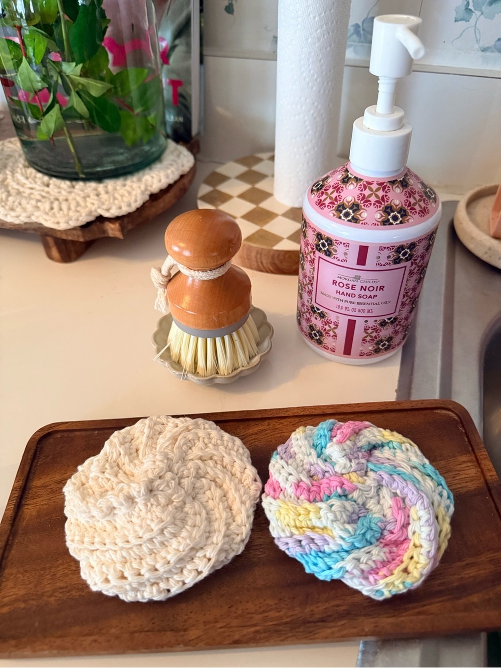 NWT Set of 2 Handmade Spiral Tawashi Cotton Dish Sponges - Eco Friendly